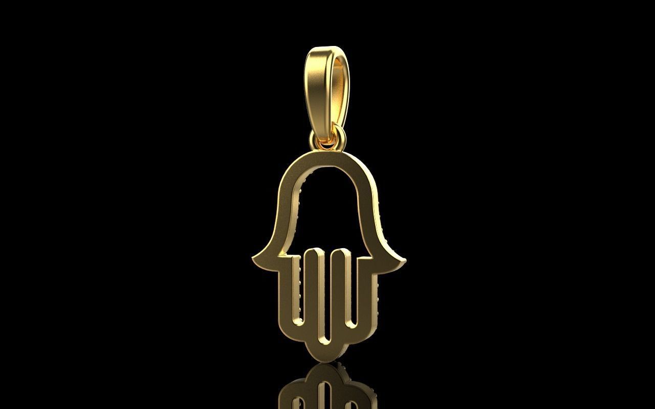 hamsa pendant model 817 3D print model_13