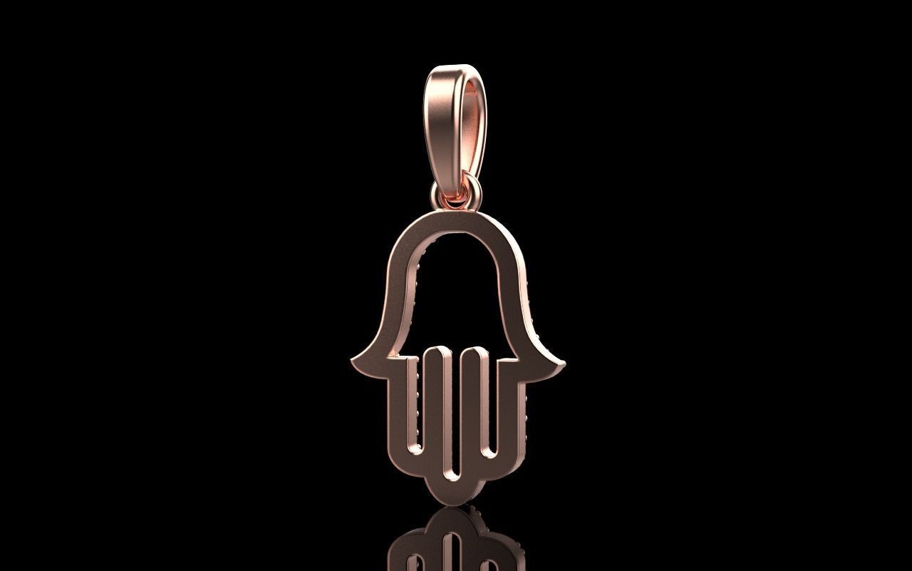 hamsa pendant model 817 3D print model_16