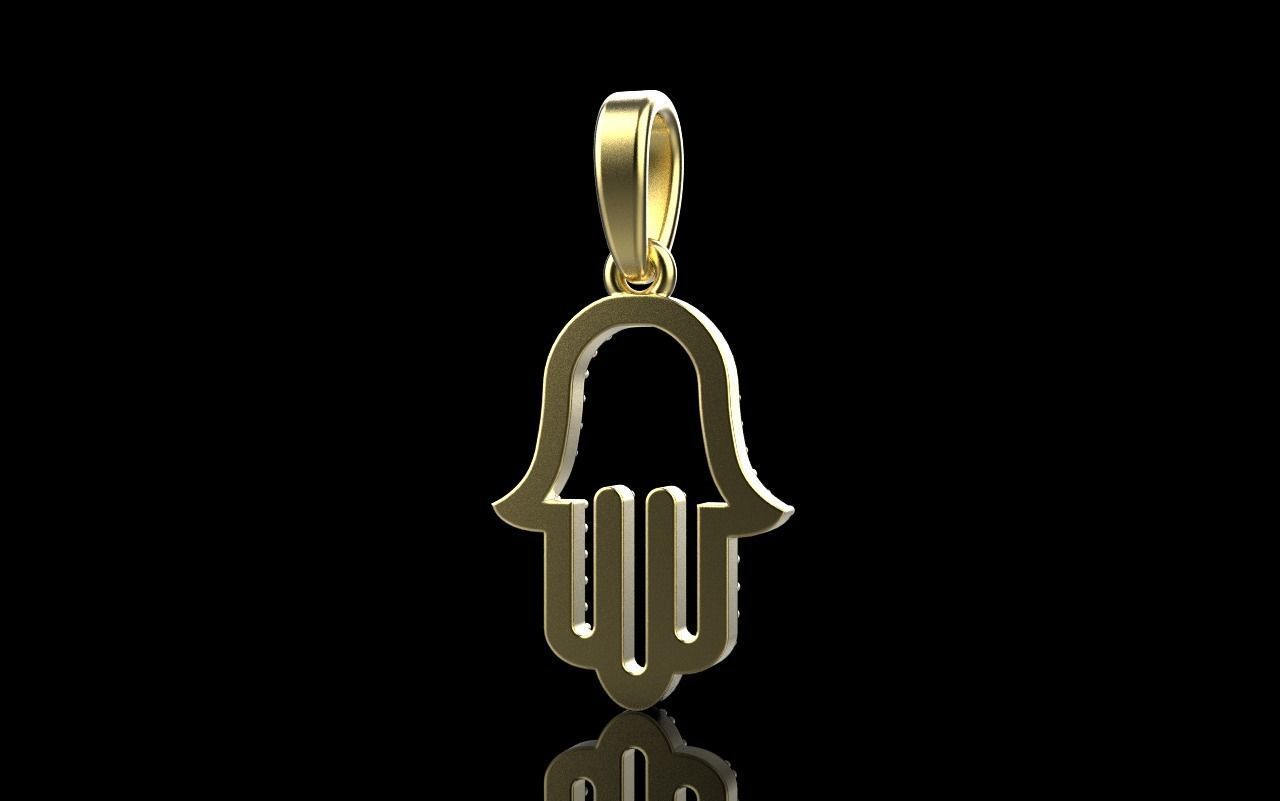 hamsa pendant model 817 3D print model_14