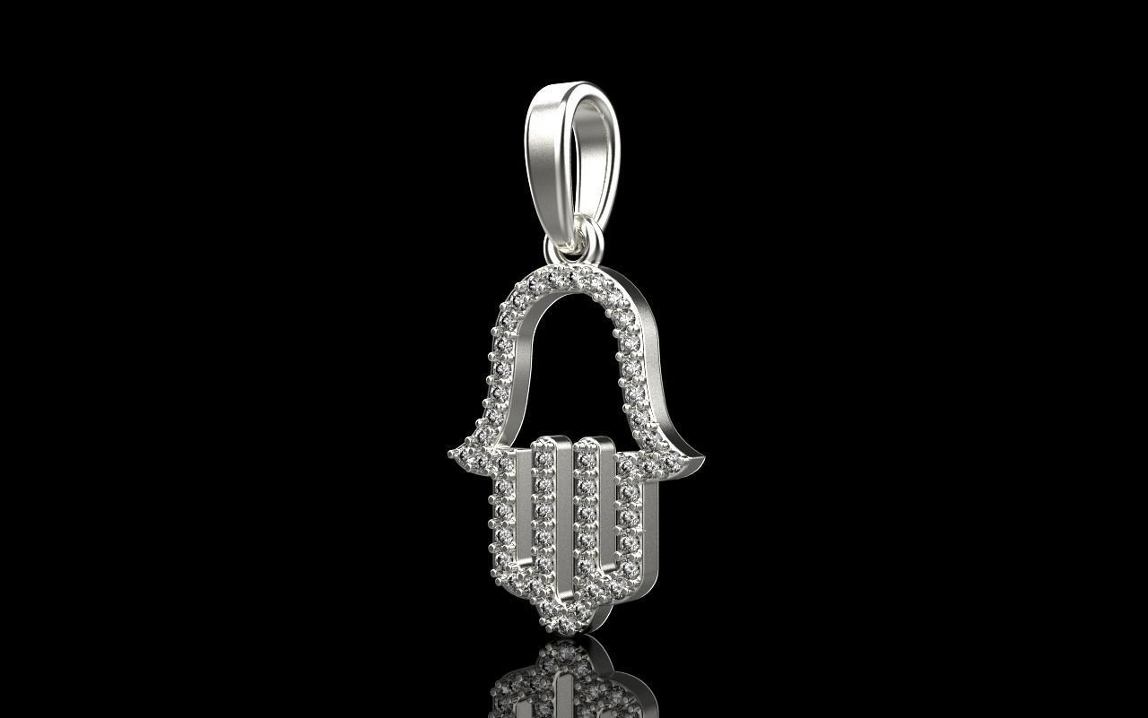 hamsa pendant model 817 3D print model_30