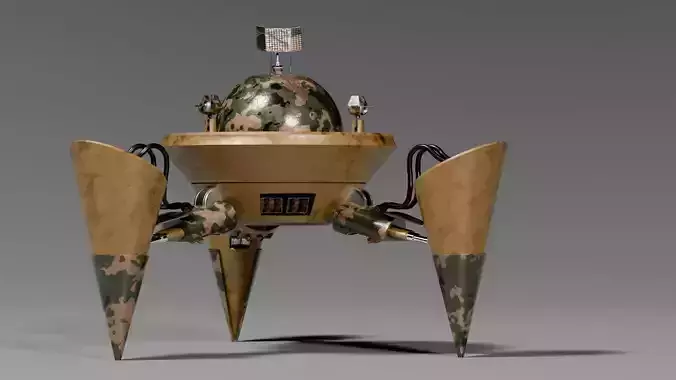 Three leged crab-robot for militaly uses