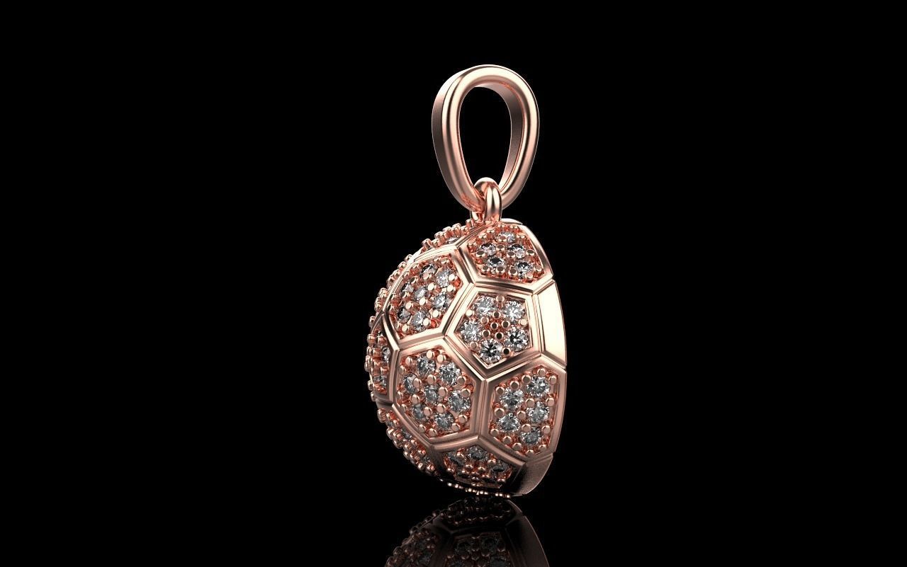 Soccer football  ball pendant model 823  3D print model_26