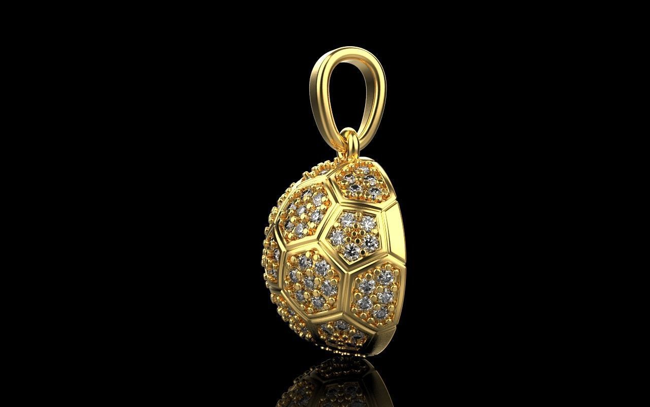 Soccer football  ball pendant model 823  3D print model_23