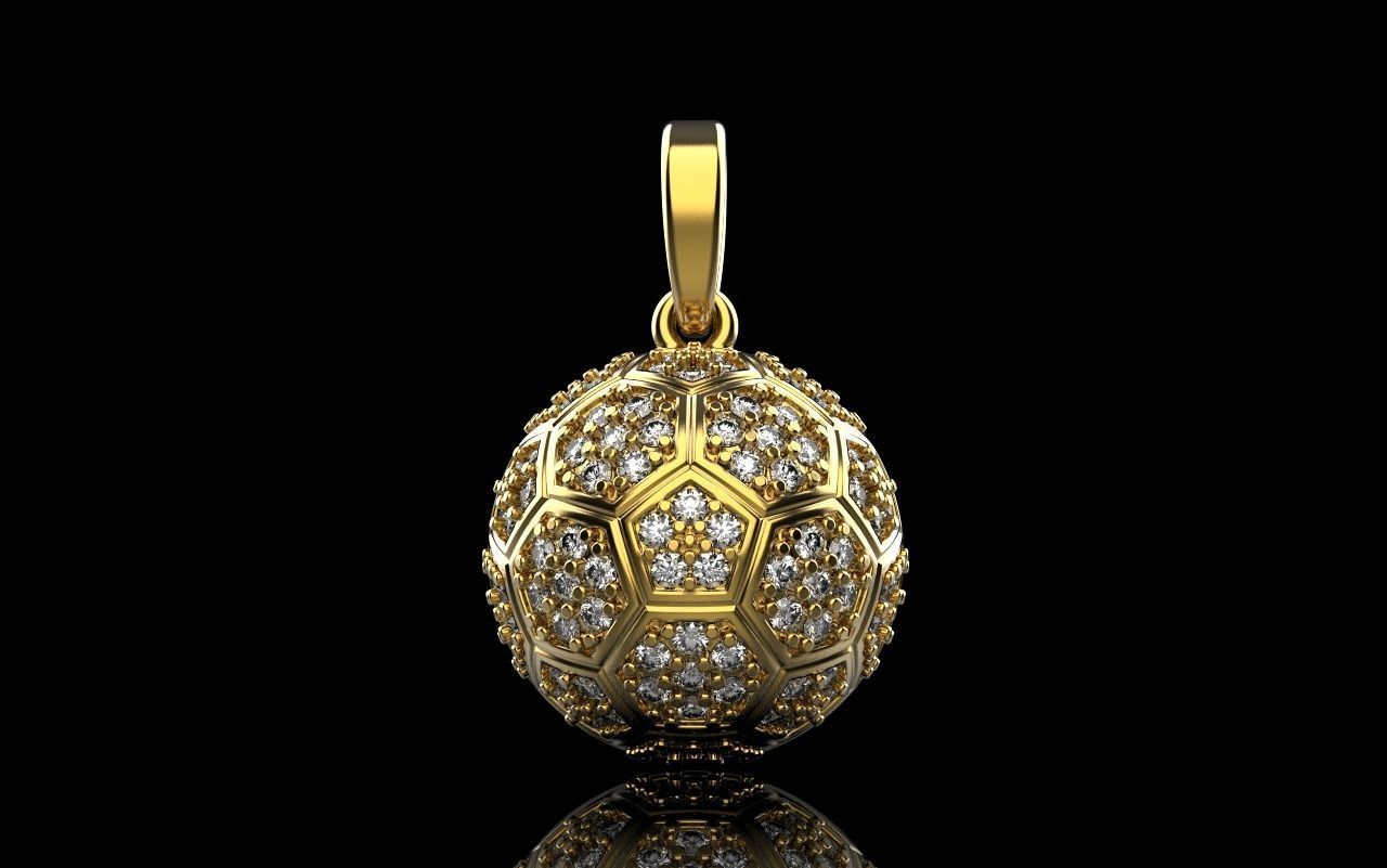 Soccer football  ball pendant model 823  3D print model_22