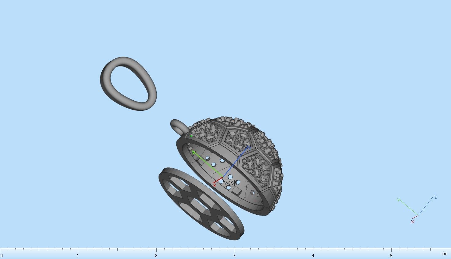 Soccer football  ball pendant model 823  3D print model_6