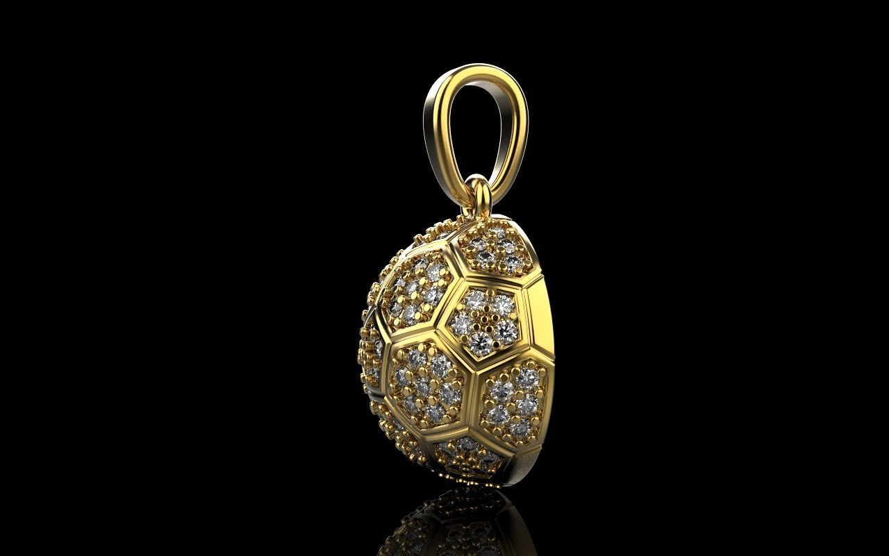 Soccer football  ball pendant model 823  3D print model_28