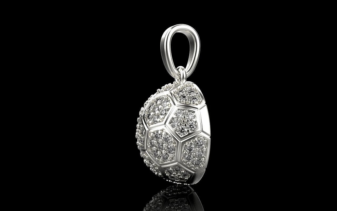 Soccer football  ball pendant model 823  3D print model_27
