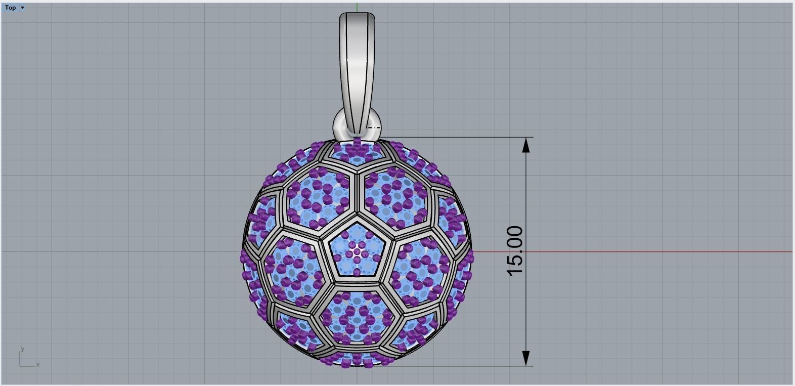 Soccer football  ball pendant model 823  3D print model_8