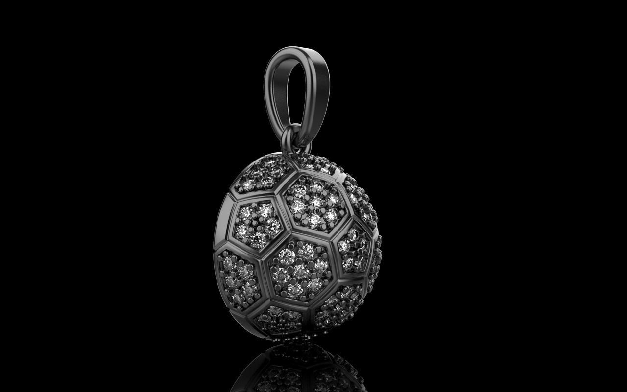 Soccer football  ball pendant model 823  3D print model_33