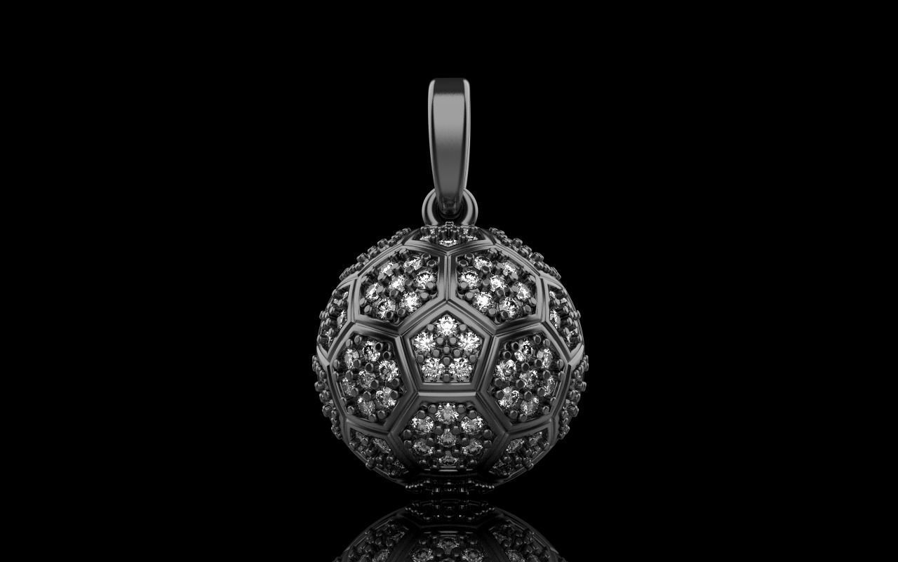 Soccer football  ball pendant model 823  3D print model_21