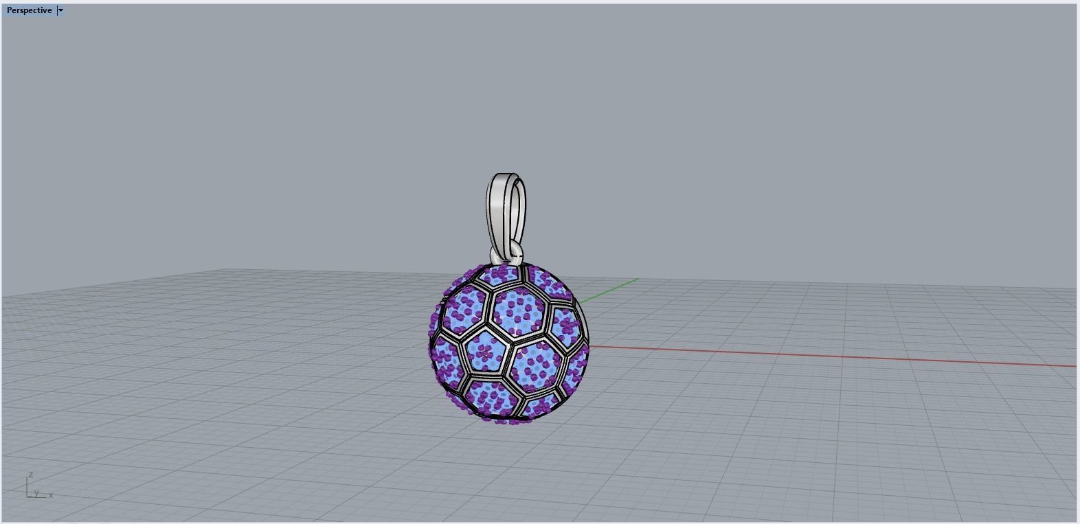Soccer football  ball pendant model 823  3D print model_11