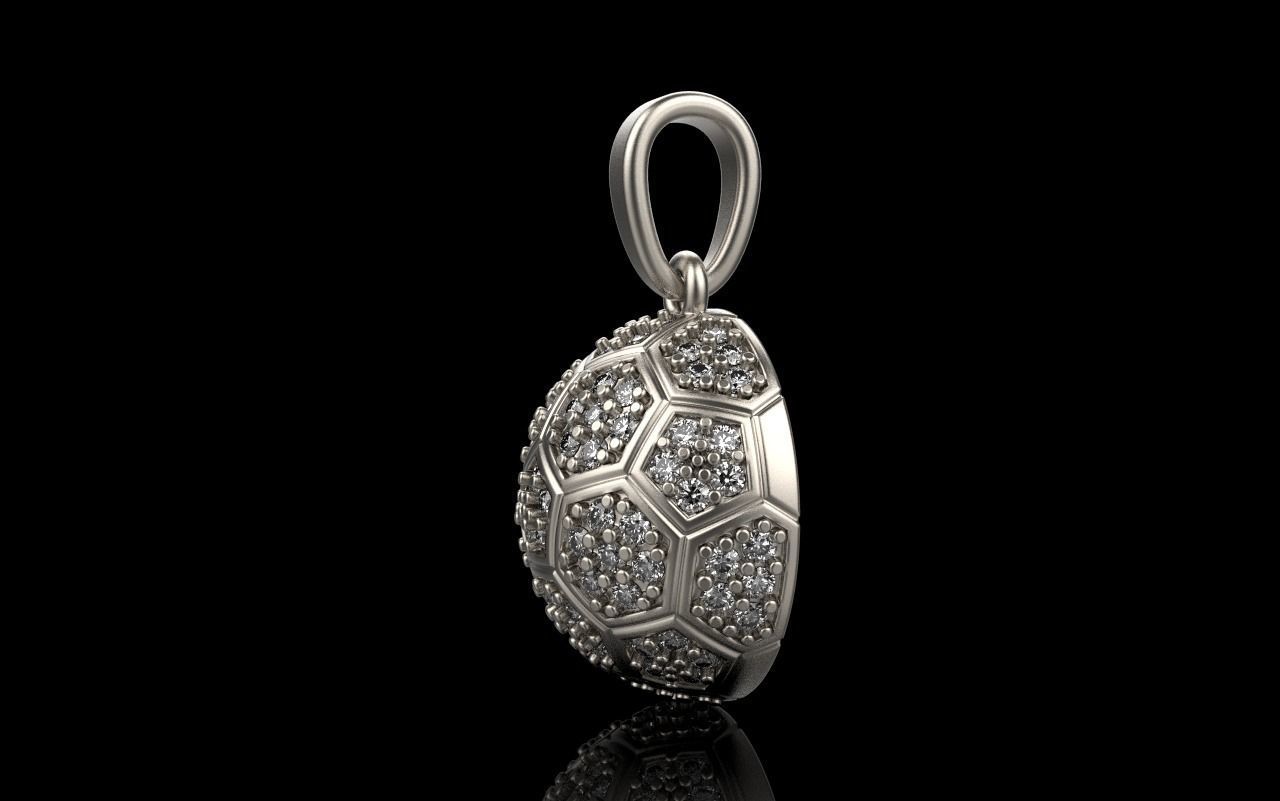 Soccer football  ball pendant model 823  3D print model_25