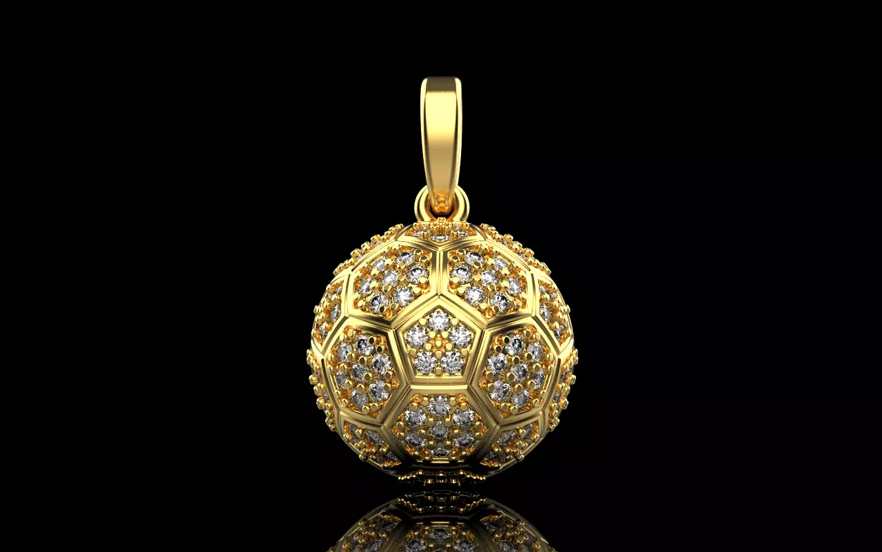 Soccer football  ball pendant model 823  3D print model_0