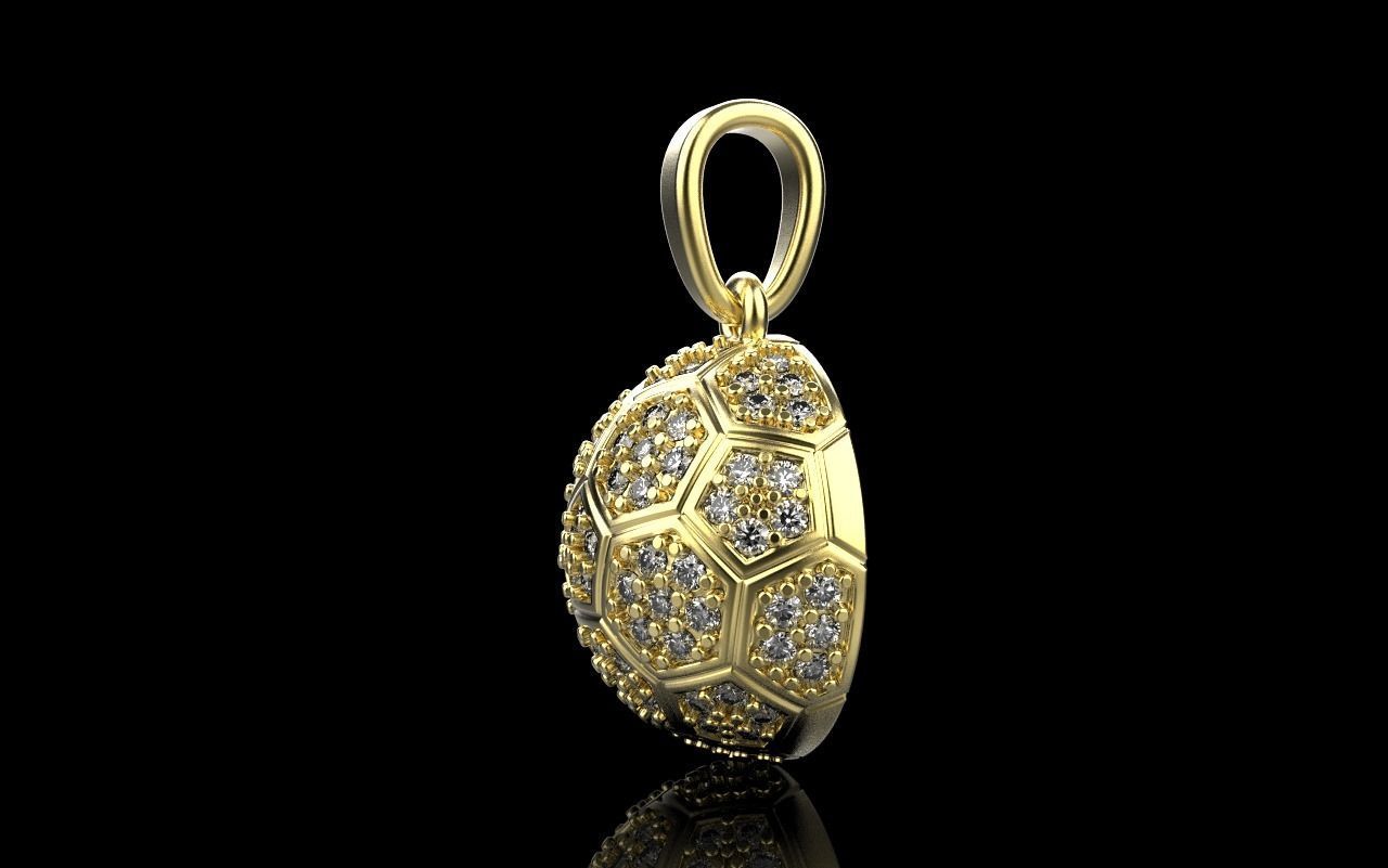 Soccer football  ball pendant model 823  3D print model_24