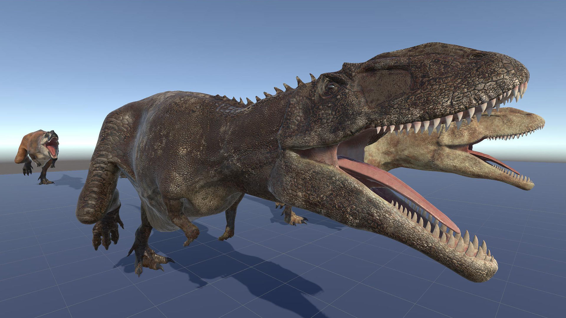 Dinosaur Carcharodontosaurus Low-poly 3D model_27