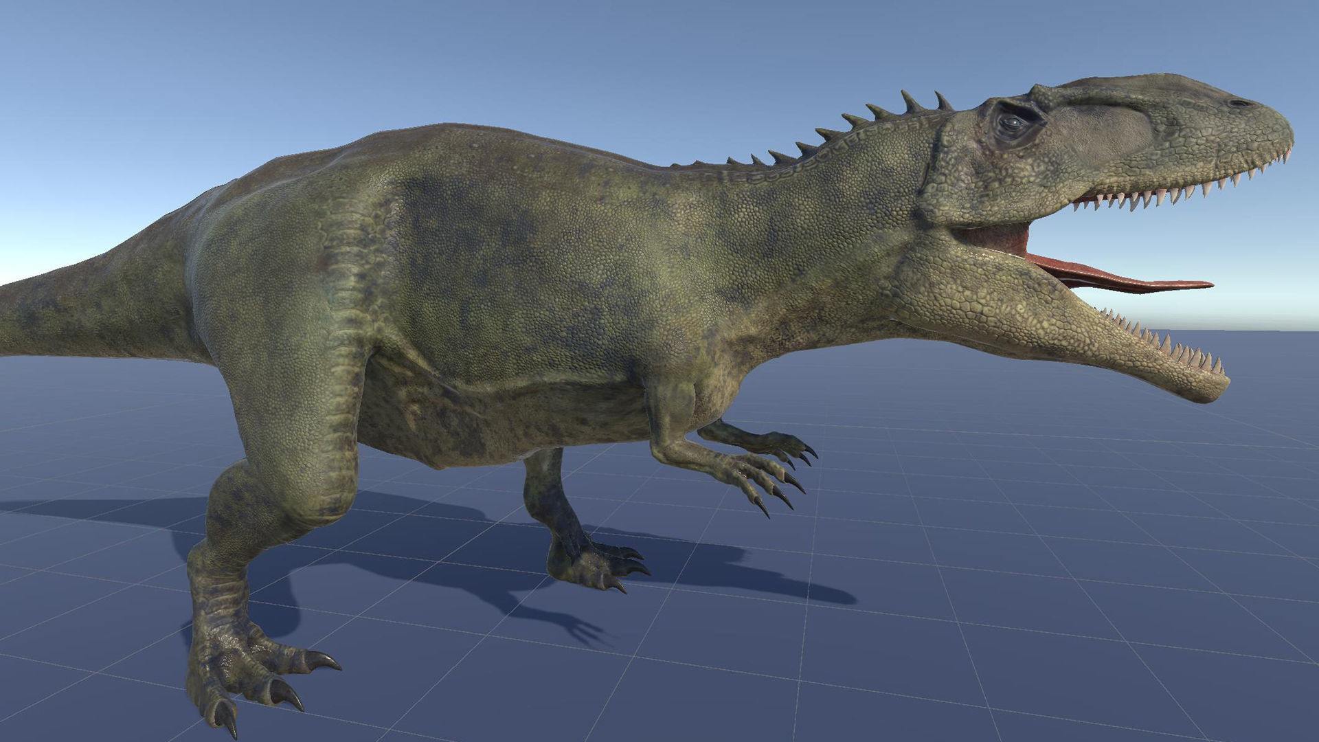 Dinosaur Carcharodontosaurus Low-poly 3D model_34