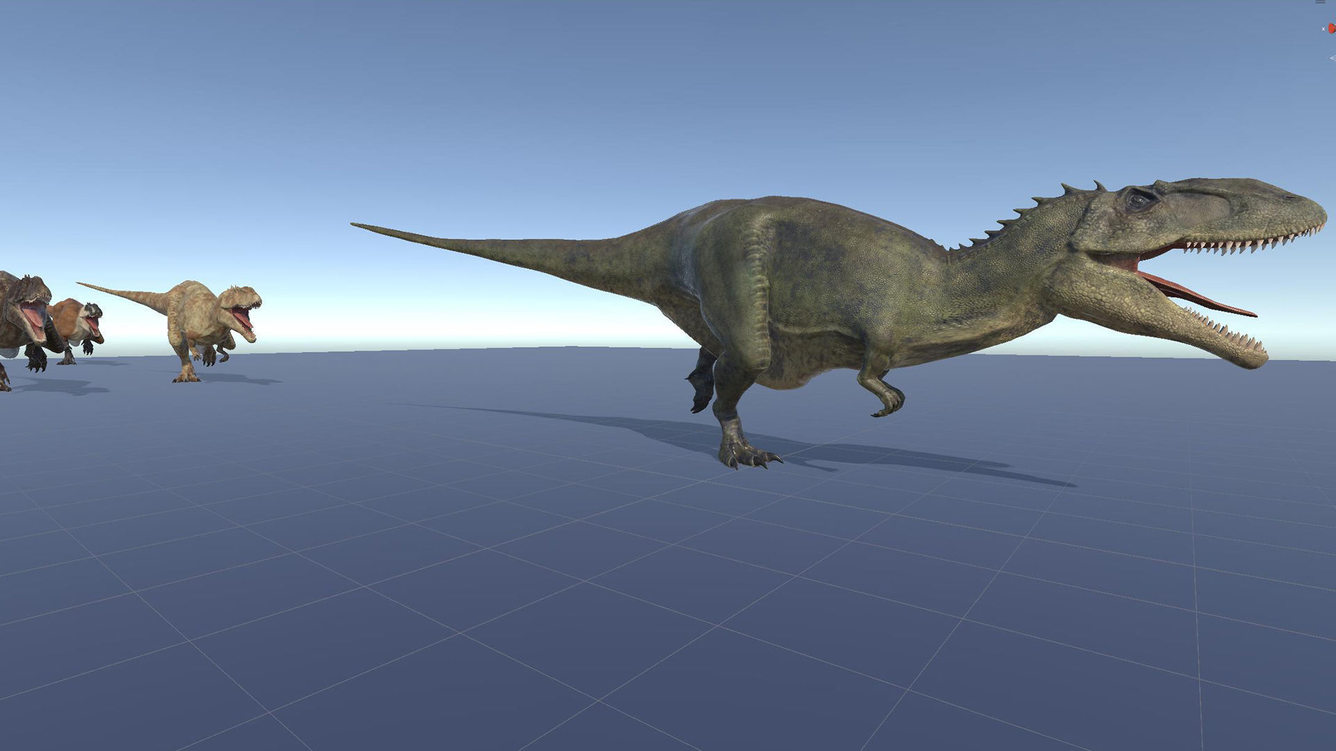 Dinosaur Carcharodontosaurus Low-poly 3D model_35