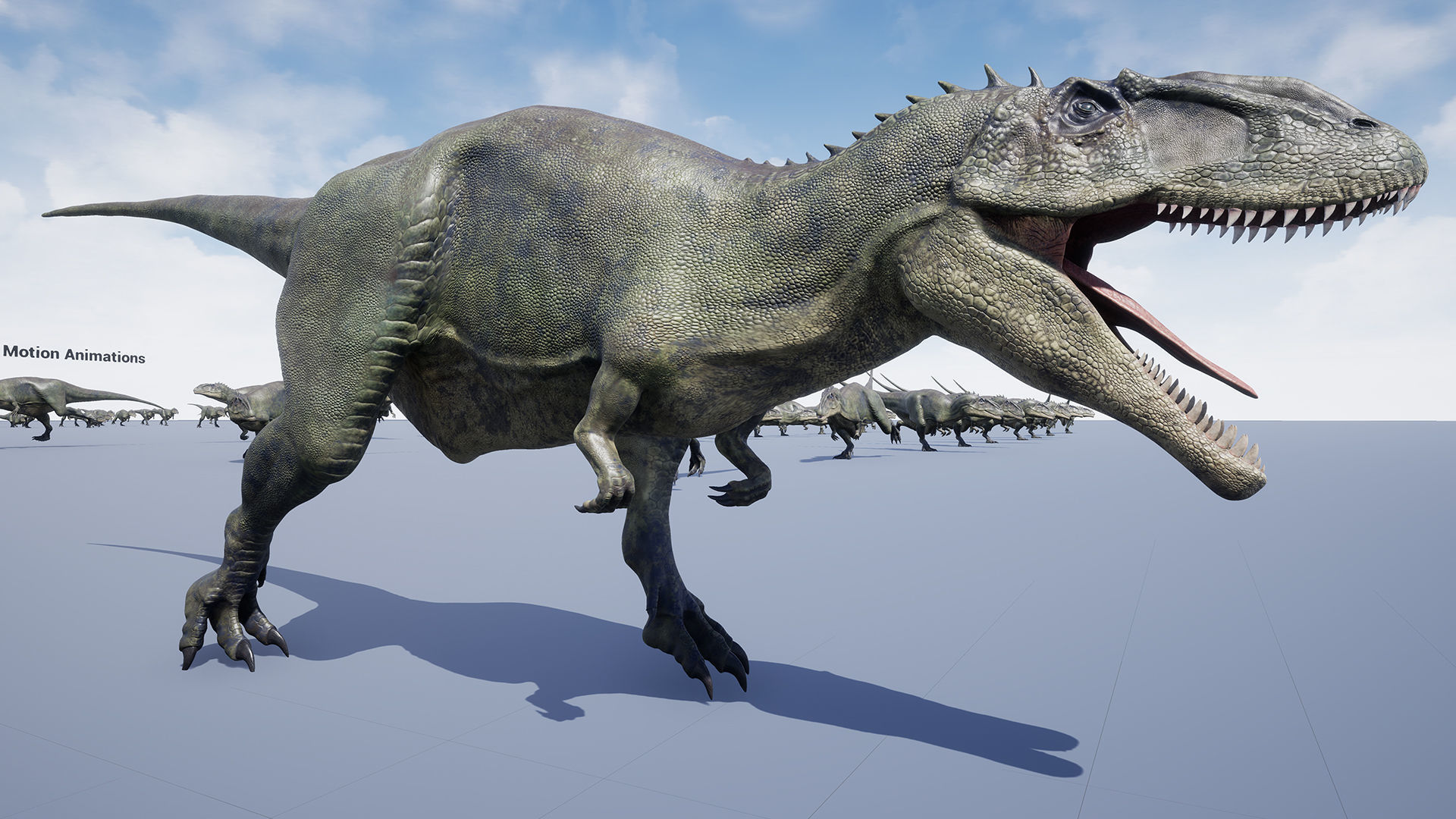 Dinosaur Carcharodontosaurus Low-poly 3D model_9