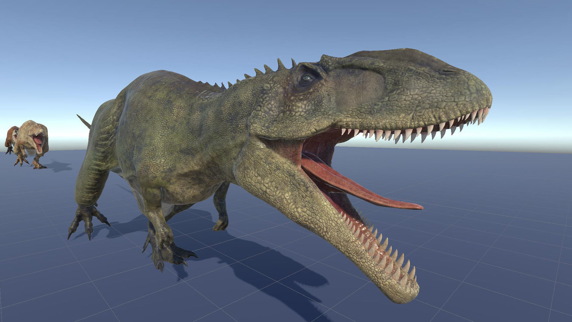 Dinosaur Carcharodontosaurus Low-poly 3D model_25