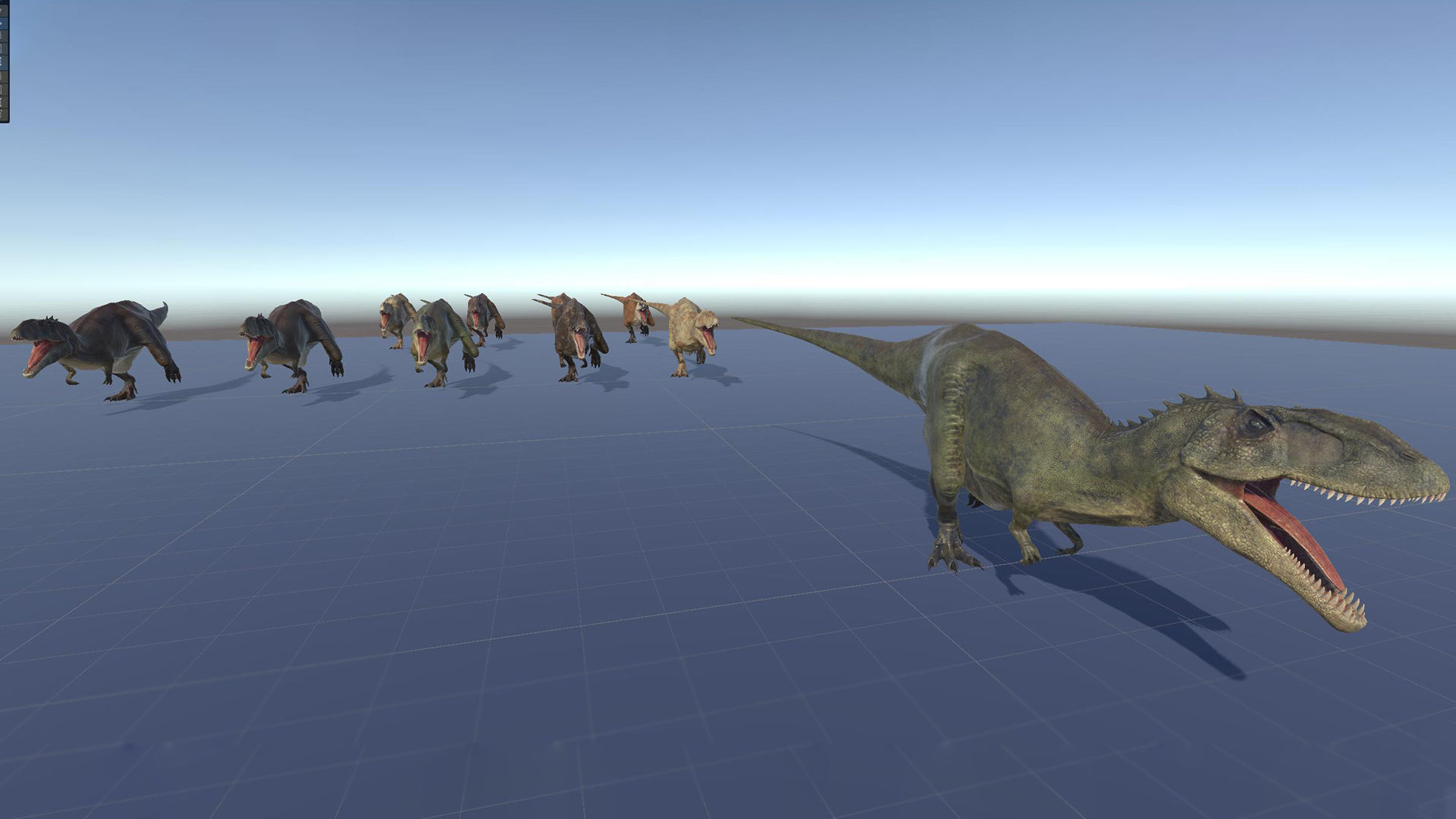 Dinosaur Carcharodontosaurus Low-poly 3D model_28