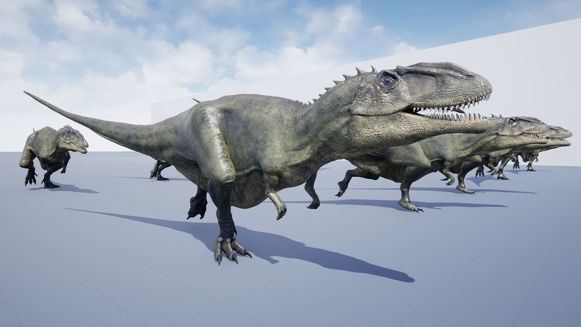 Dinosaur Carcharodontosaurus Low-poly 3D model_18