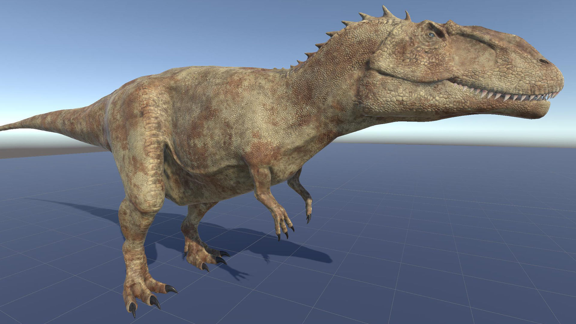Dinosaur Carcharodontosaurus Low-poly 3D model_23