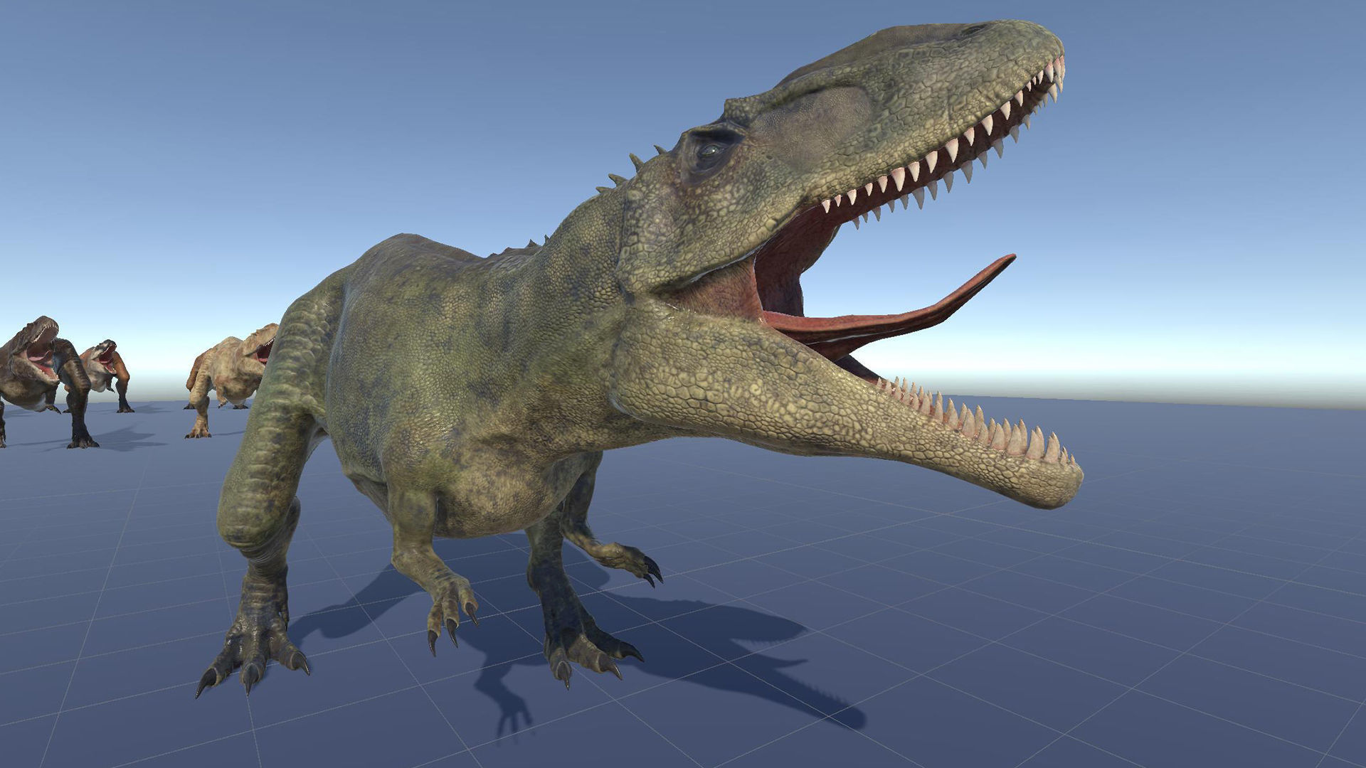 Dinosaur Carcharodontosaurus Low-poly 3D model_31