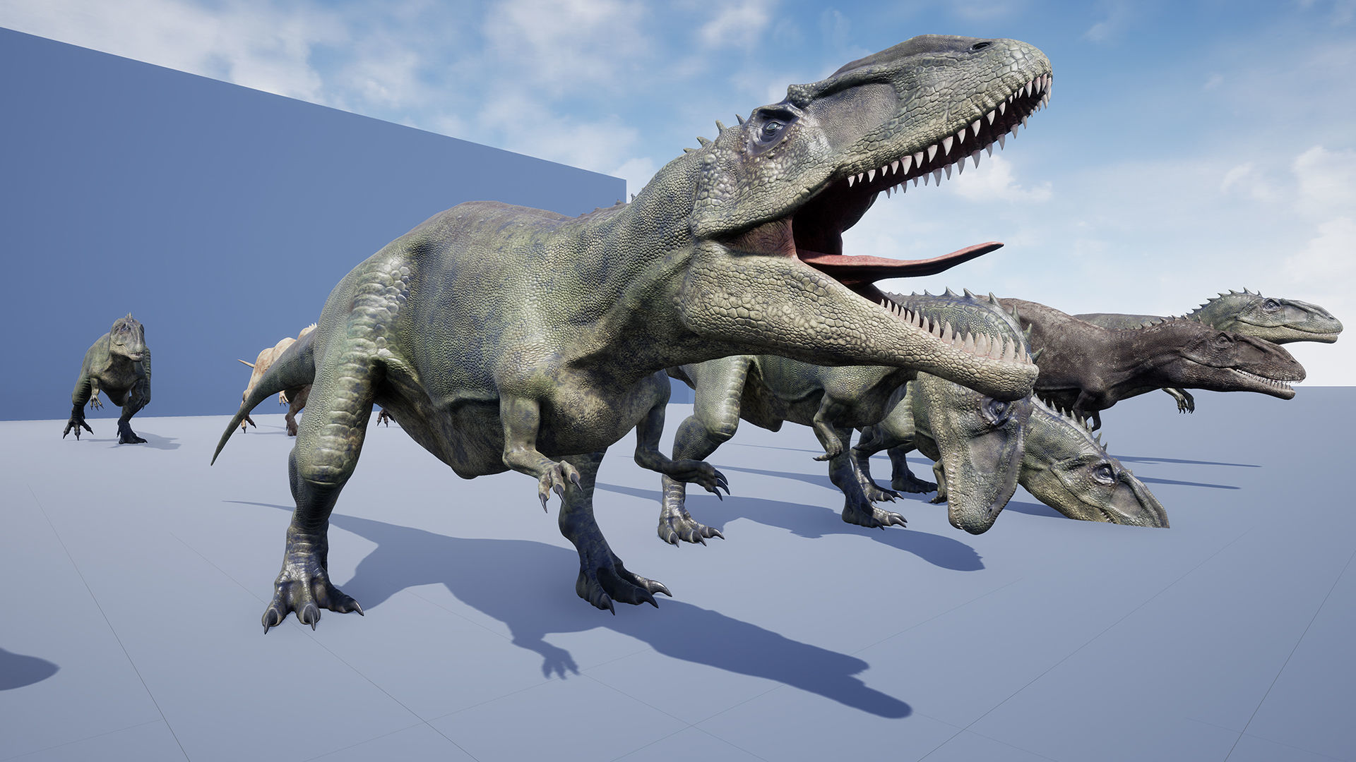 Dinosaur Carcharodontosaurus Low-poly 3D model_14