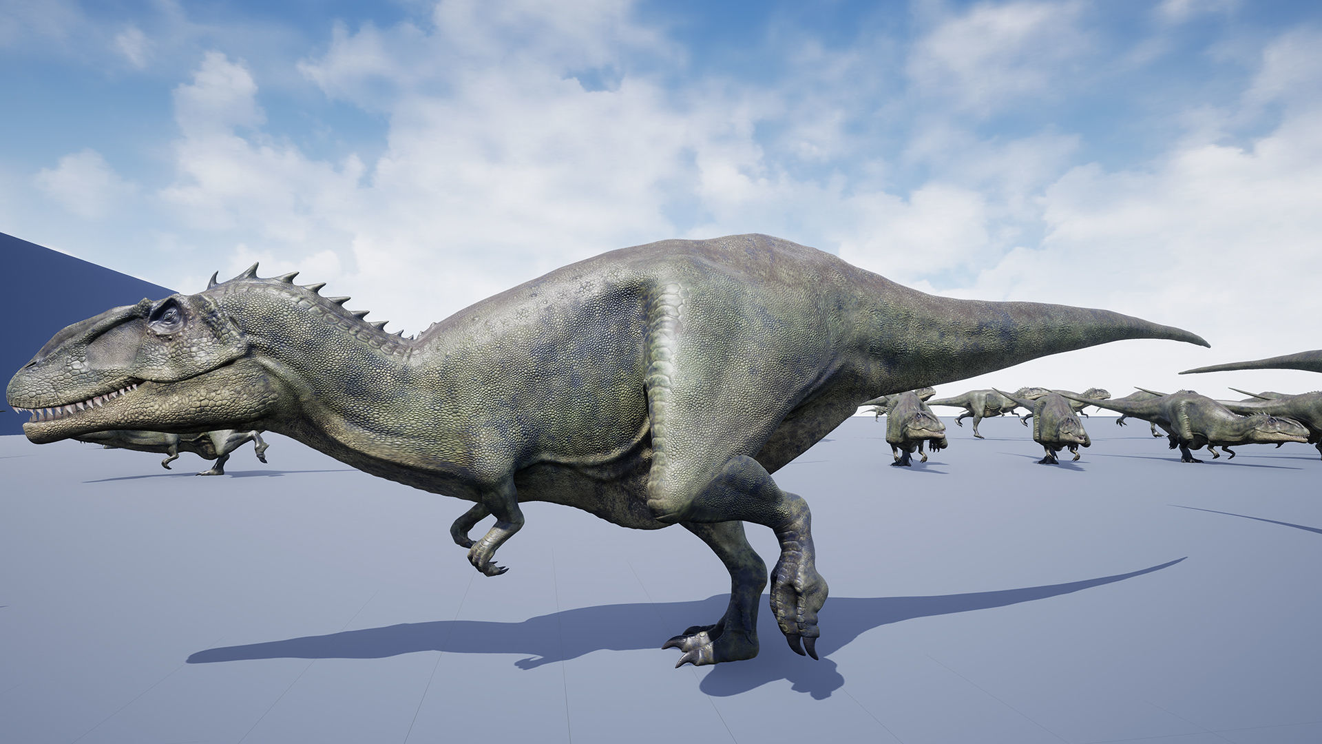 Dinosaur Carcharodontosaurus Low-poly 3D model_10