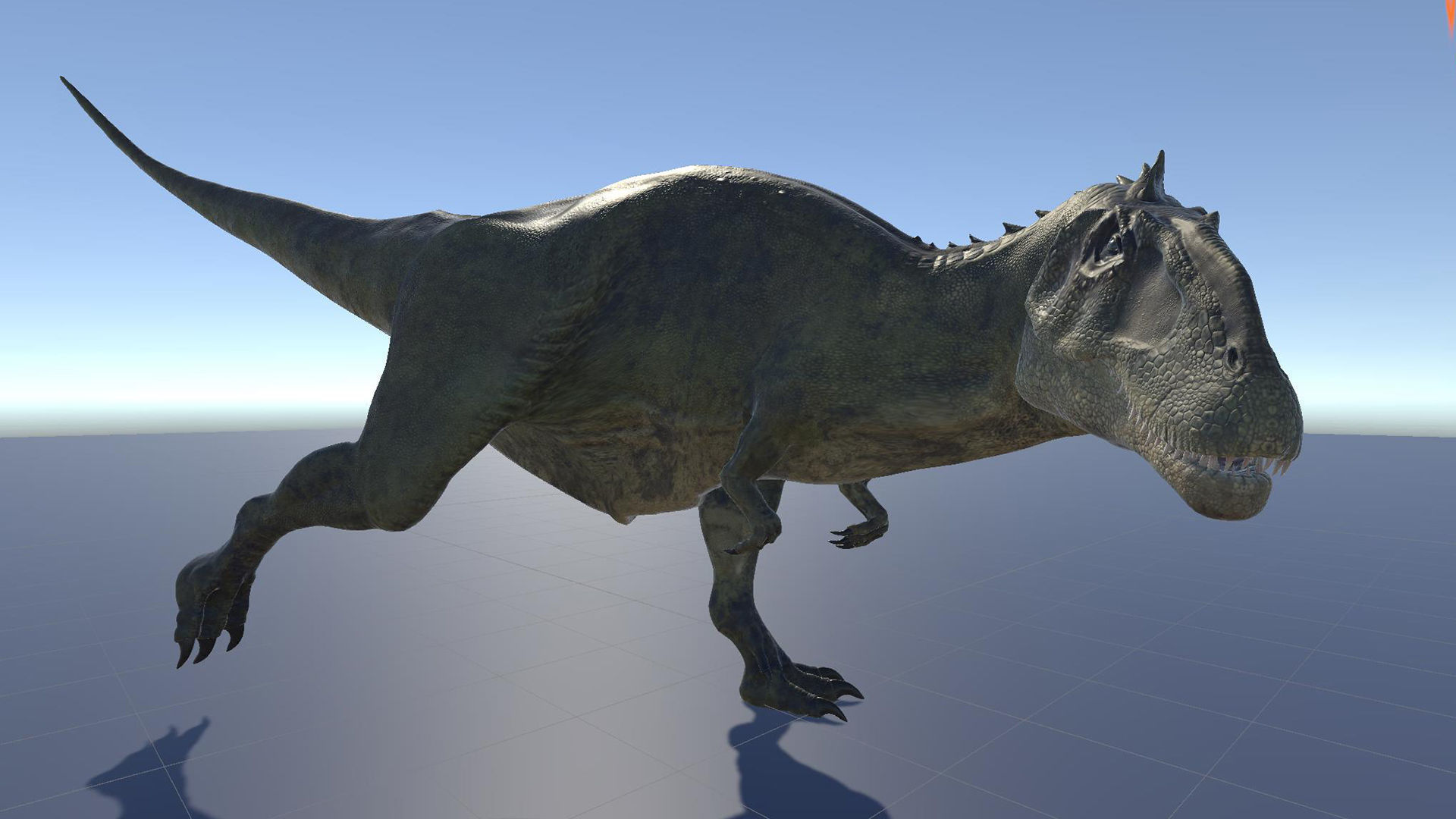 Dinosaur Carcharodontosaurus Low-poly 3D model_29