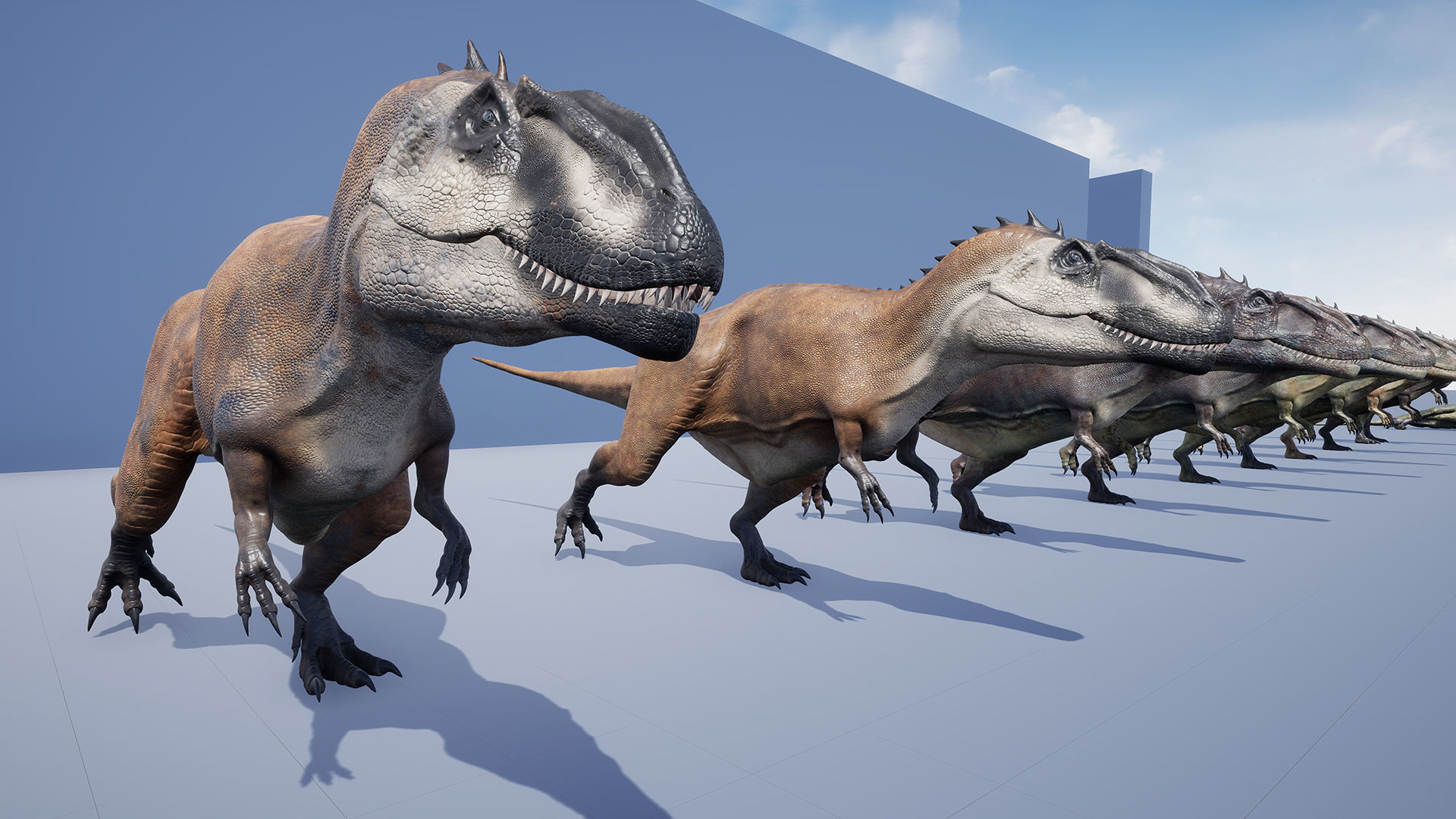 Dinosaur Carcharodontosaurus Low-poly 3D model_15