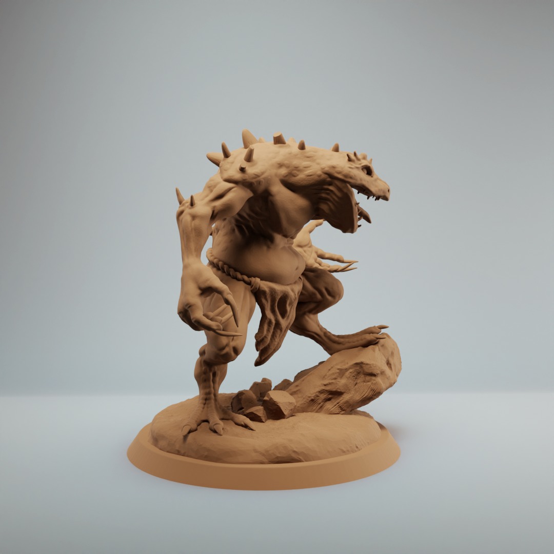 Slaad dnd miniature 2 inch base pre supported 3d print model 3D print model_2