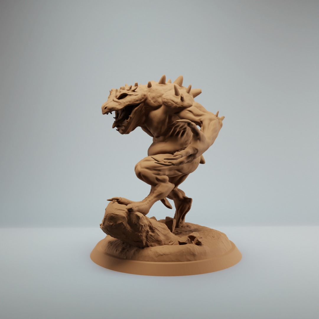 Slaad dnd miniature 2 inch base pre supported 3d print model 3D print model_1