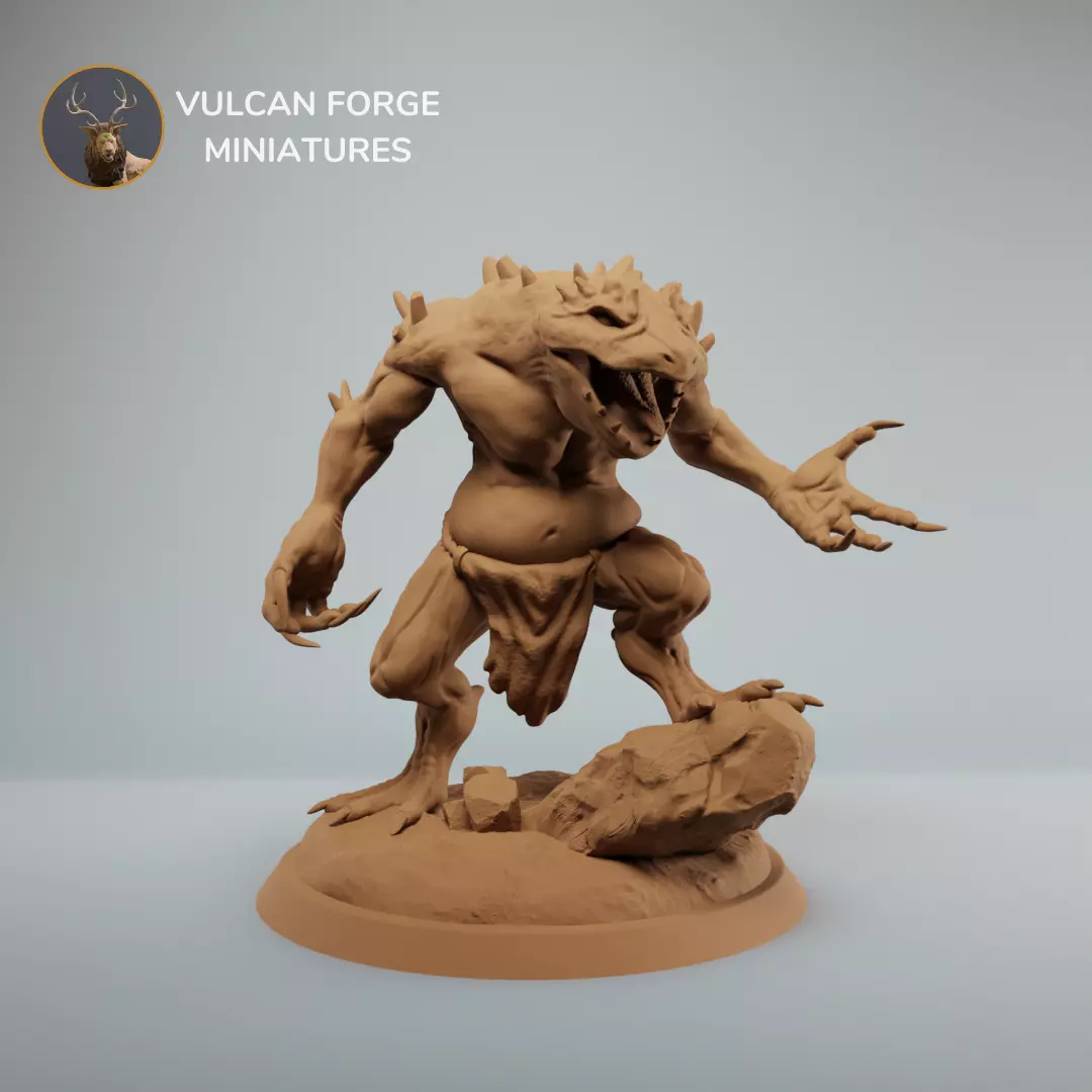 Slaad dnd miniature 2 inch base pre supported 3d print model 3D print model_0
