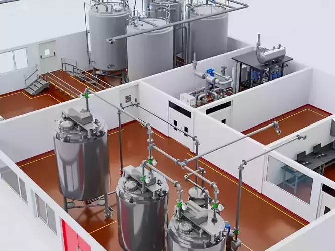 Industrial Layout 3D model