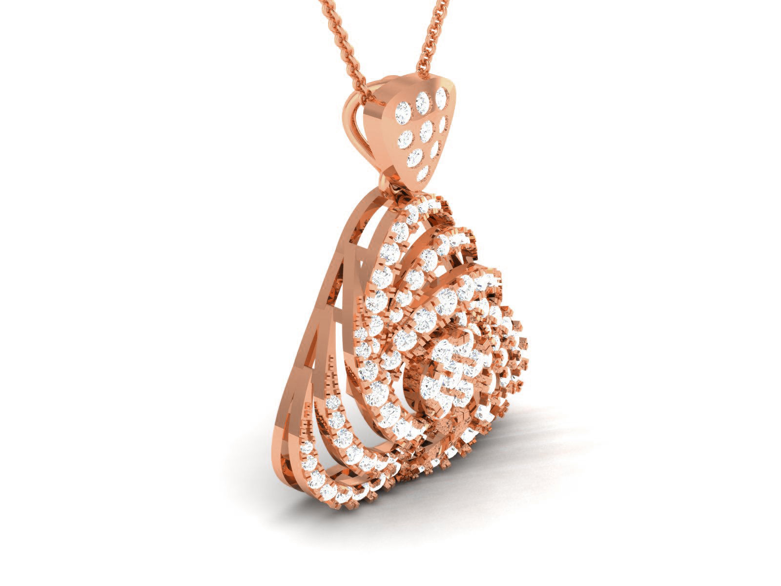 Diamond Pendant 3dm render details 3D print model_3