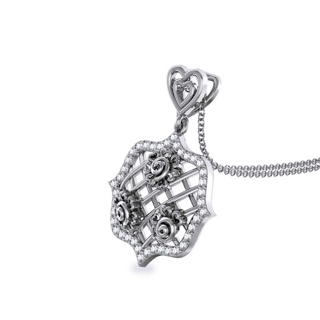 Diamond Pendant 3dm render details 3D print model_14