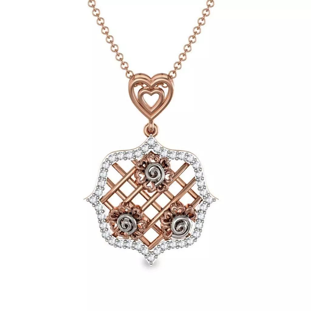 Diamond Pendant 3dm render details 3D print model_0