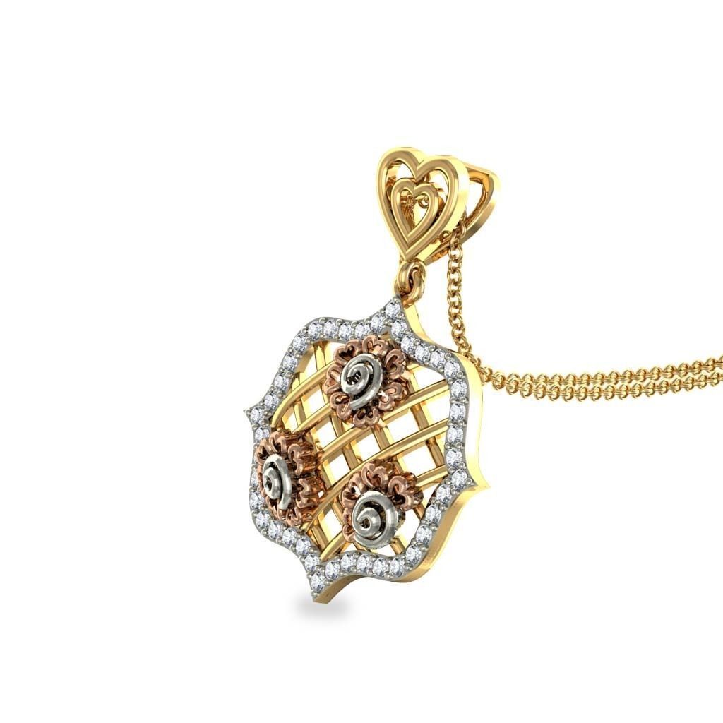 Diamond Pendant 3dm render details 3D print model_13