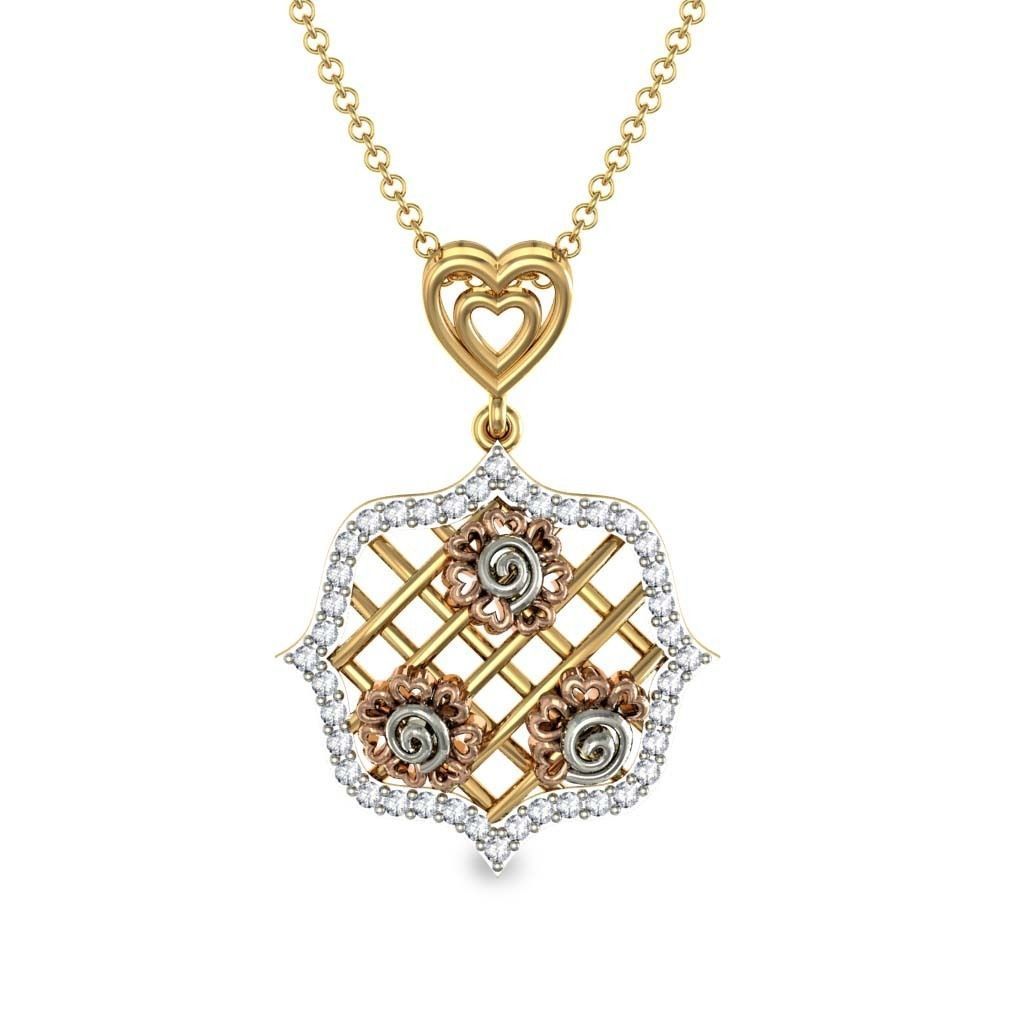 Diamond Pendant 3dm render details 3D print model_7