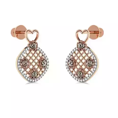 Diamond Studs Earrings 3dm render details