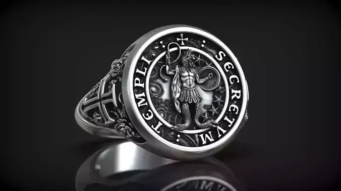 Abraxas Secretum Templi Knight Templar Mystique Symbols Signet 3D print model