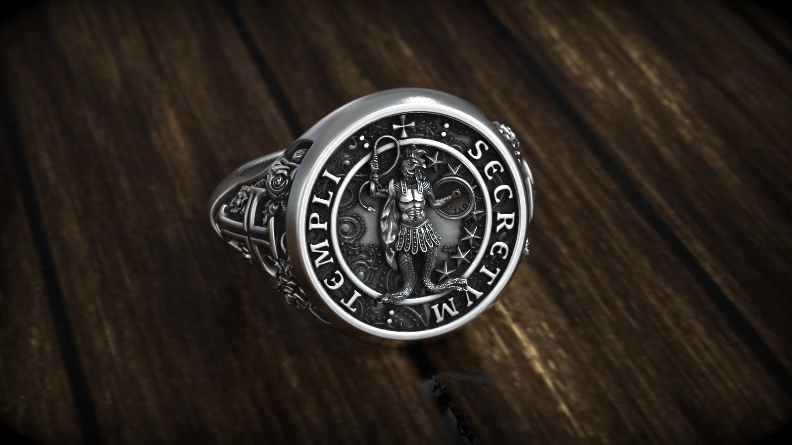 Abraxas Secretum Templi Knight Templar Mystique Symbols Signet 3D print model_5