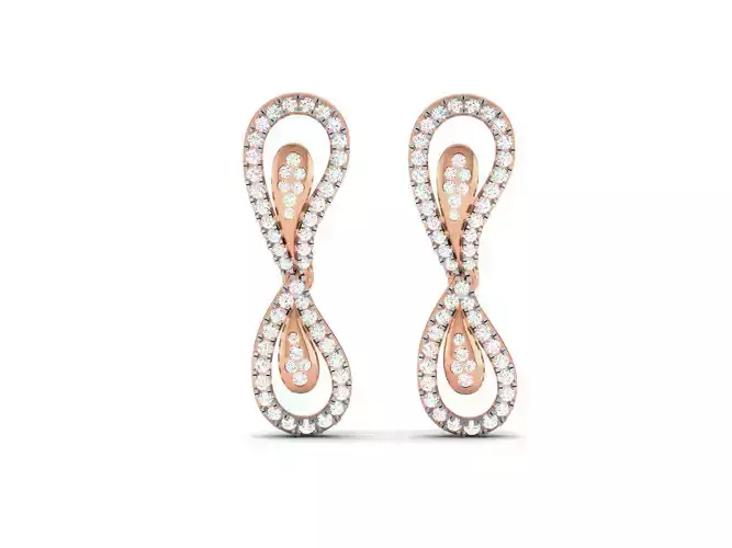 Diamond Studs Earrings 3dm render details
