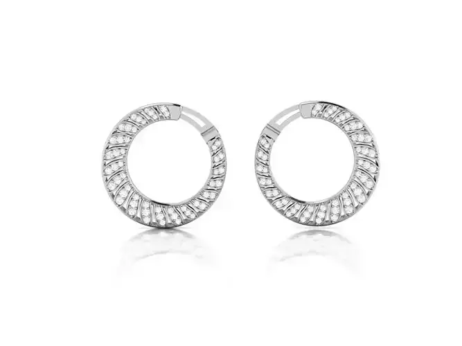 Diamond Studs Earrings 3dm render details