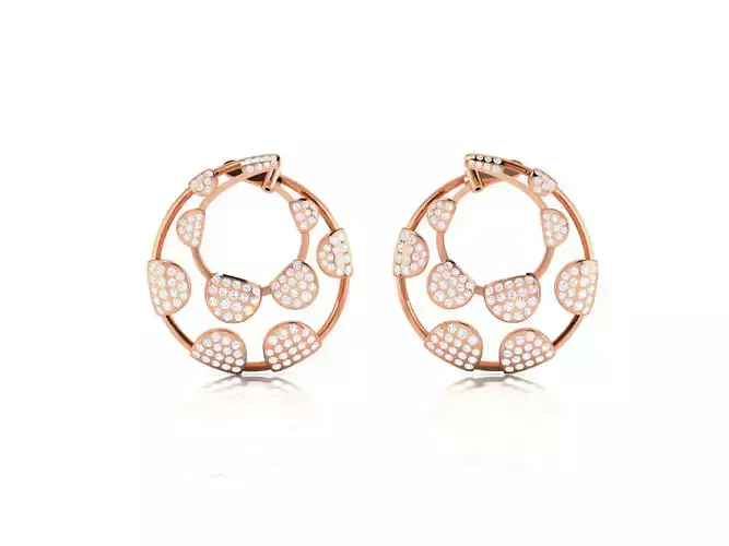 Diamond Studs Earrings 3dm render details