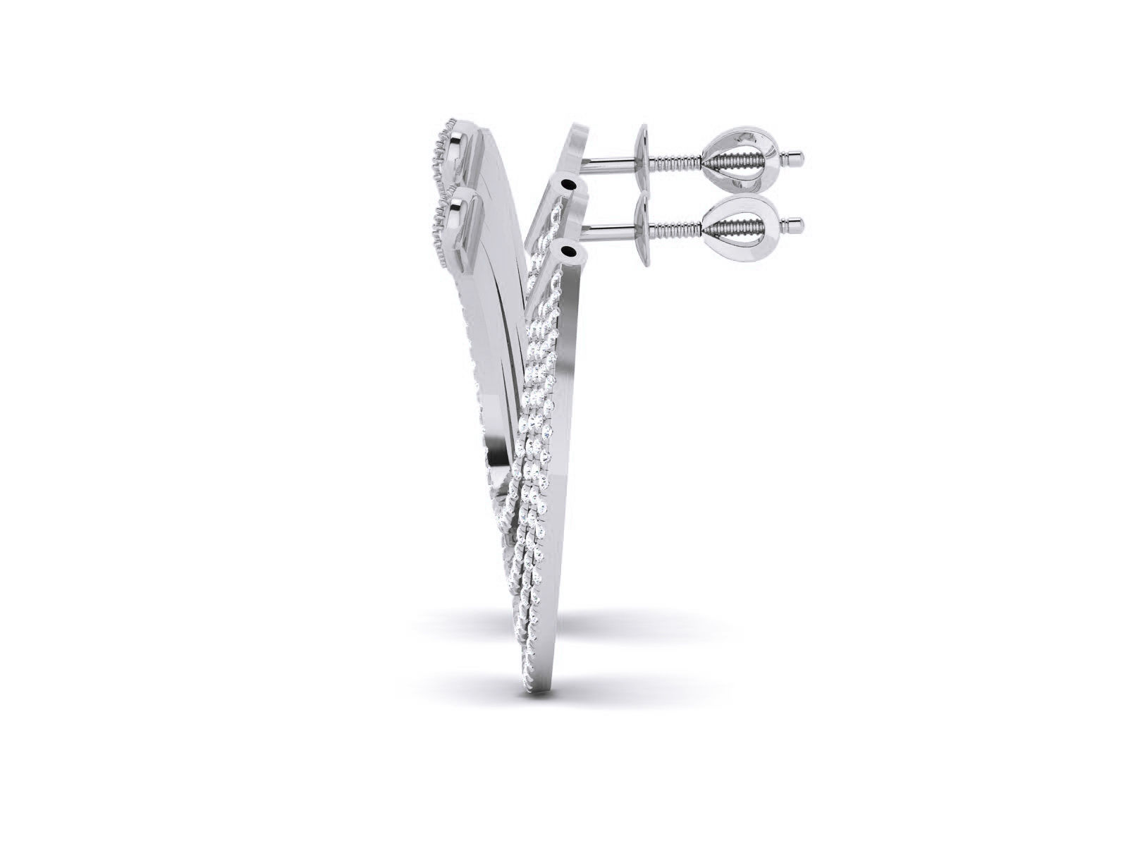 Diamond Studs Earrings 3dm render details 3D print model_8