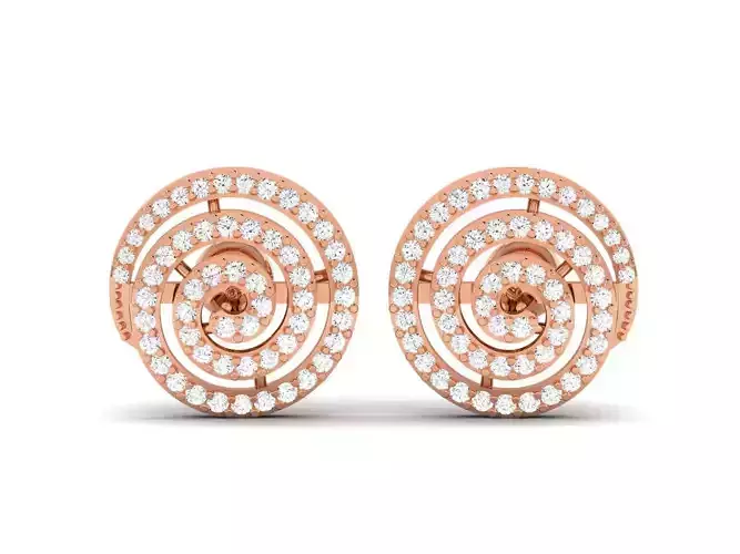 Diamond Studs Earrings 3dm render details