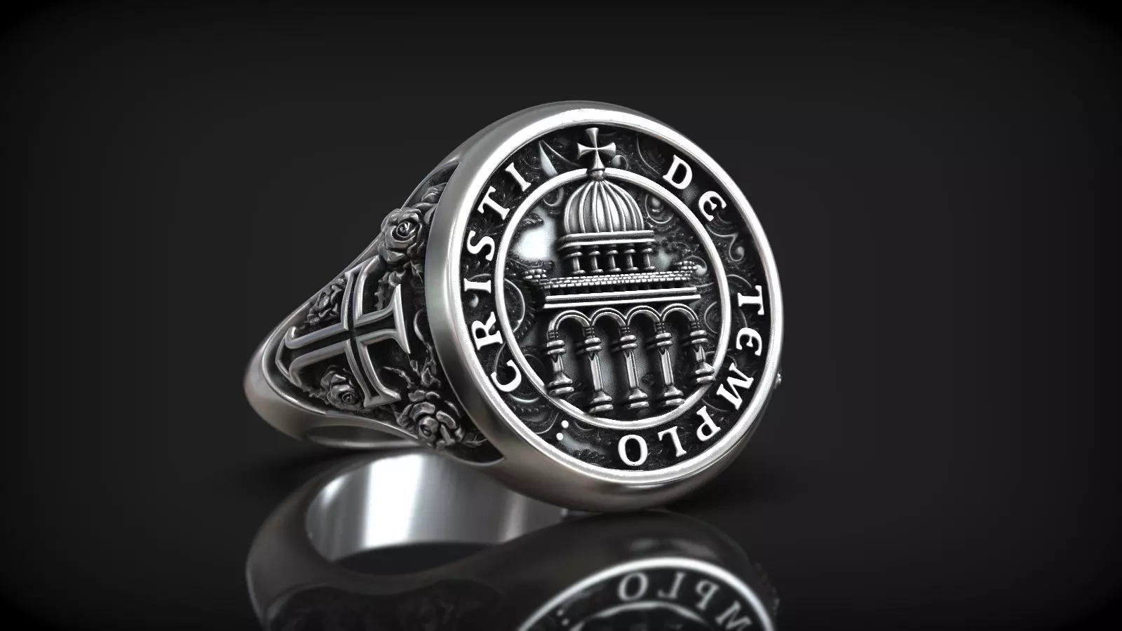 Cristi De Templo Templar Knights Jesus Symbols Signet 3D print model_0