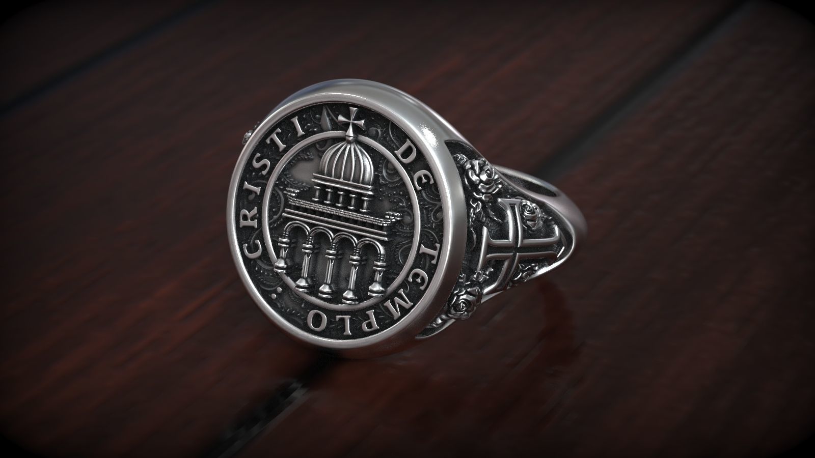 Cristi De Templo Templar Knights Jesus Symbols Signet 3D print model_5